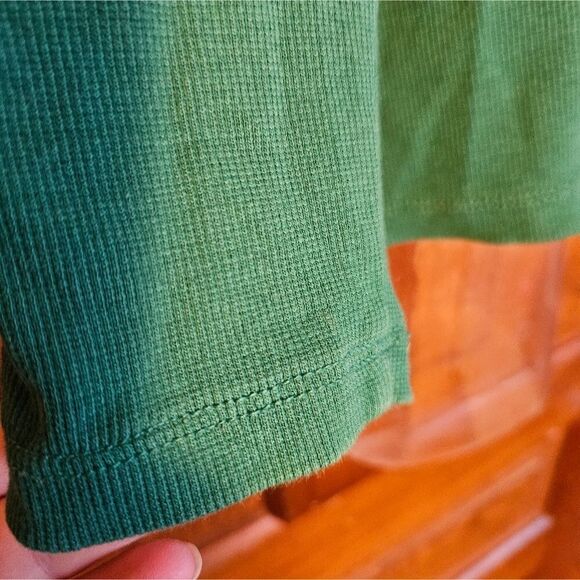 Rafaella Green Cowl Neck Sweater Large | Cozy Pullover w/ Faux Leather Zip - Picture 9 of 11